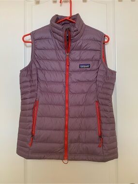 Patagonia Down Sweater Vest Purple Orange Women’s S GUC